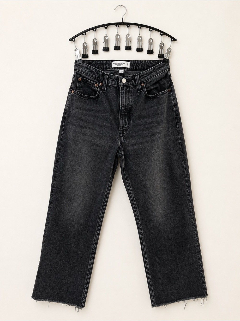 Abercrombie & Fitch Gray High-Rise Relaxed Jeans |Size 26/2XS